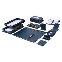 Vega 14 Pieces Desk Set Desk Organizer Office Accessories Desk Accessories Office Organizer Document Tray Mouse Pad Desk Pad Mat