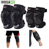 WOSAWE Adjustable Straps Sports Knee Elbow Pads EVA Protector Cycling Motorcycle Ski Snowboard Bike Volleyball Brace Support