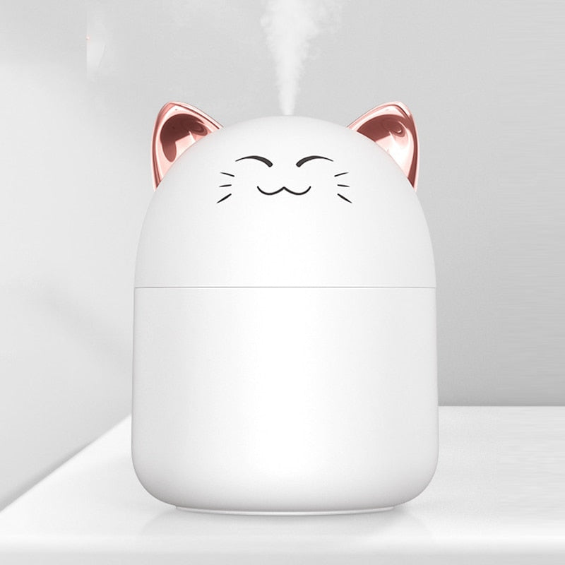 New Desktop Humidifier With Colorful Atmosphere Light 250ml Capacity Cool Mist Aroma Diffuser Home Bedroom Humidifier Purifier