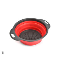 1 Pcs Foldable Home Dining Basket Strainer Collapsible Drainer Silicone Colander Kitchen Tools Gadget