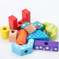 Children's Day and Night Animal Puzzle Building Blocks Educational Wooden Toys For Kids Early Learning Interactive toys Gift