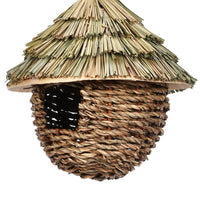 Charming Decorative Hummingbird House Hand-woven Hung Straw Nest Natural Grass Hung Bird For Garden Patio Lawn Office Indoor