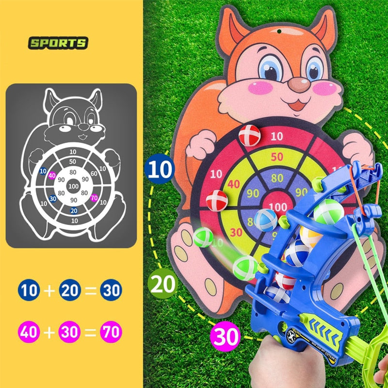 Sticky Ball Dart Board Target Sports Game Toys For Children Outdoor Party Toys Target Sticky Ball Throw Educational Board Games