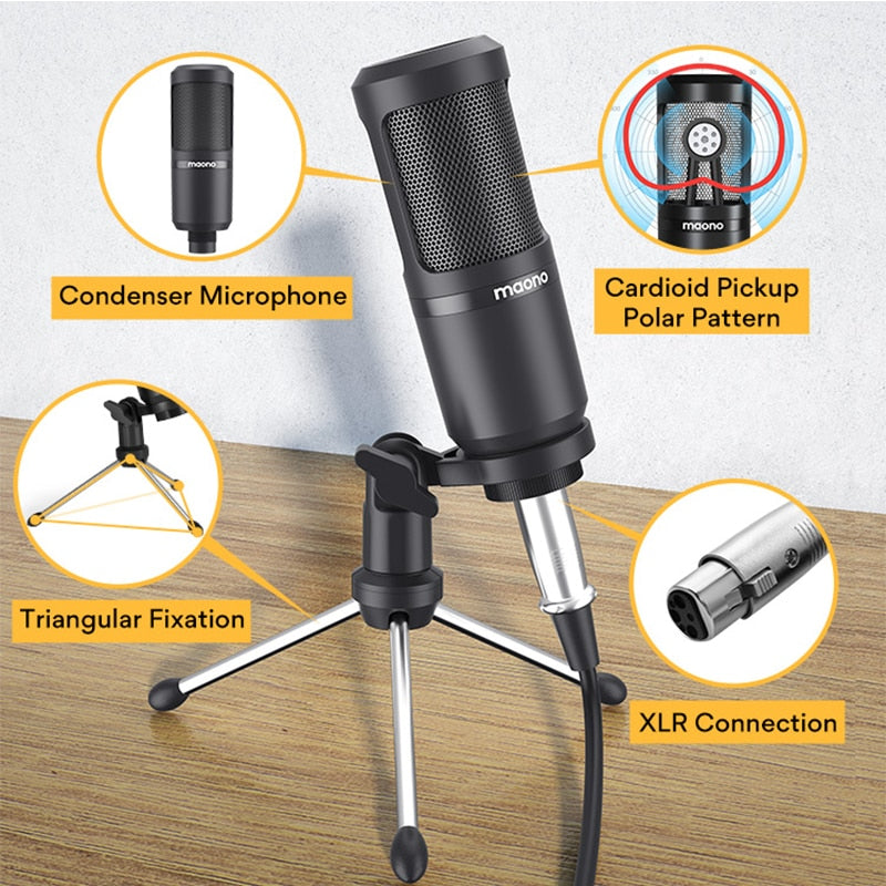 All-in-on Microphone Mixer Kit Sound Card Audio Podcaster