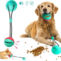 Dog Toy Silicon Suction Cup Tug Interactive Dog Ball